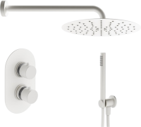 Душевой комплект Plumberia Selection Ixo KITXOT18BO С ВНУТРЕННЕЙ ЧАСТЬЮ, белый матовый