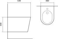 Биде подвесное AQUATEK Вега AQ1057-00 глянцевое белое