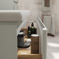 Тумба с раковиной SanStar Riana 100 подвесная, grey, раковина Миранда 100