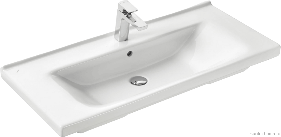 Тумба с раковиной SanStar Riana 100 подвесная, grey, раковина Миранда 100