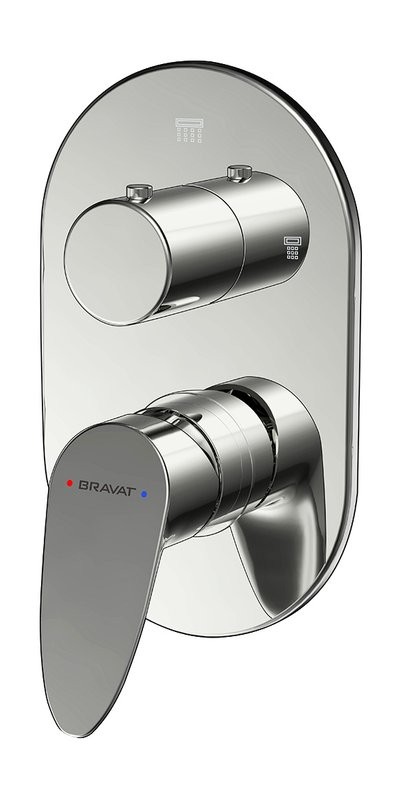 Встраиваемый смеситель для душа и ванны Bravat Drop P69190C-2-RUS