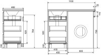 Тумба под раковину Эстет Dallas Luxe 110 напольная, 3 ящика