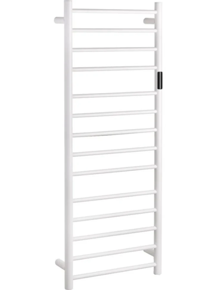 Полотенцесушитель электрический Bemeta 704151054 130x45 см, подключение справа, скрытое подключение справа, матовый белый, лесенка