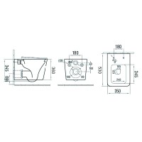 Унитаз подвесной AZARIO Nova AZ-2216 SP глянцевый белый