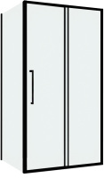 Душевой уголок Abber Schwarzer Diamant AG30170BH-S50B 170x50, профиль черный,  стекло прозрачное