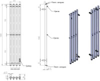 Полотенцесушитель электрический Двин X-4 neo 120х18, матовый черный