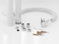 Полотенцесушитель электрический Сунержа Нюанс 4.0 30-0881-1253 120x10 см, подключение справа, скрытое подключение справа, матовый белый, I-образный