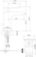 Смеситель для раковины Lemark Contest LM5806CW Смеситель для раковины Lemark Contest LM5806CW