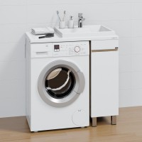 Мебель для ванной комнаты СаНта Марс 29 R под стиральную машину, напольная, 1 дверца, янтарная