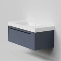 Тумба с раковиной La Fenice Elba 100 подвесная, blu grigio, раковина Cubo 100