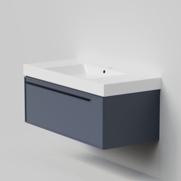 Тумба с раковиной La Fenice Elba 100 подвесная, blu grigio, раковина Cubo 100