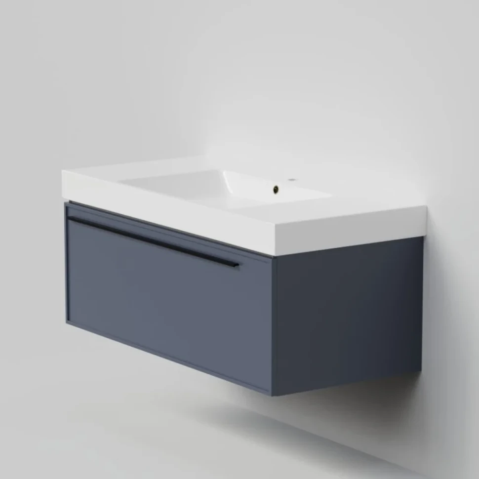 Тумба с раковиной La Fenice Elba 100 подвесная, blu grigio, раковина Cubo 100