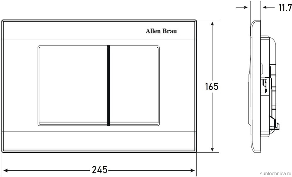 Кнопка смыва Allen Brau Liberty 9.20002.00 хром