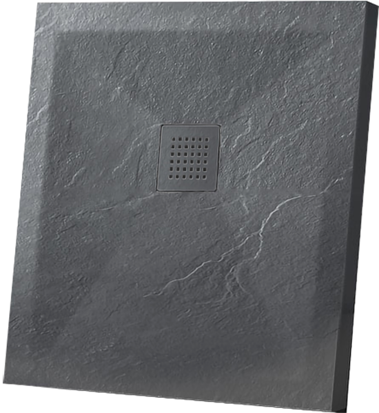 Поддон для душа Vincea VST-4SR9090A 90x90 антрацит, с сифоном