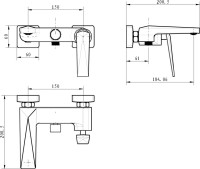 Смеситель для ванны с душем Boheme Venturo 373