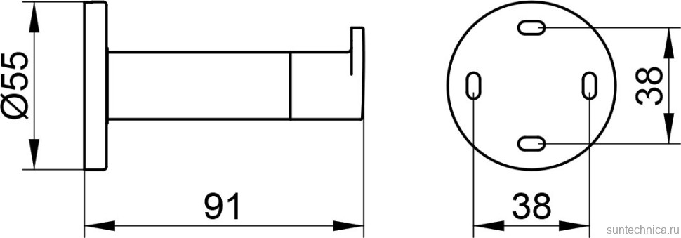 Крючок Keuco Plan 14911 хром, черный
