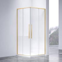 Душевой уголок Vincea Slim-N VSS-4SN8010CLG 100х80, профиль брашированное золото, стекло прозрачное