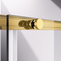 Душевой уголок Vincea Slim-N VSS-4SN8010CLG 100х80, профиль брашированное золото, стекло прозрачное