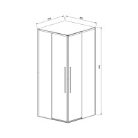 Душевой уголок Vincea Slim-N VSS-4SN8010CLG 100х80, профиль брашированное золото, стекло прозрачное