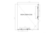 Душевой уголок Vincea Slim-N VSS-4SN8010CLG 100х80, профиль брашированное золото, стекло прозрачное