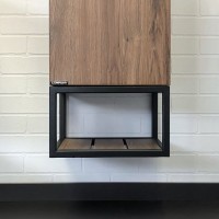 Шкаф пенал для ванной Comforty Порто 35 дуб темно-коричневый