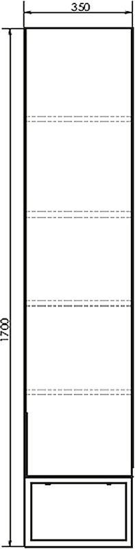 Шкаф пенал для ванной Comforty Порто 35 дуб темно-коричневый