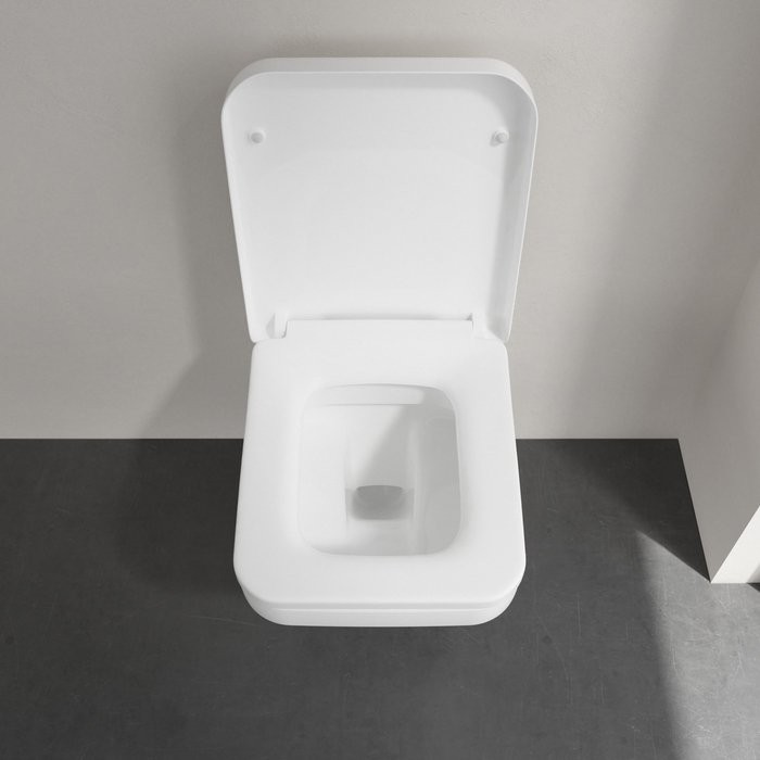 Унитаз подвесной Villeroy & Boch Architectura 5685HR01 безободковый с микролифтом, альпийский белый