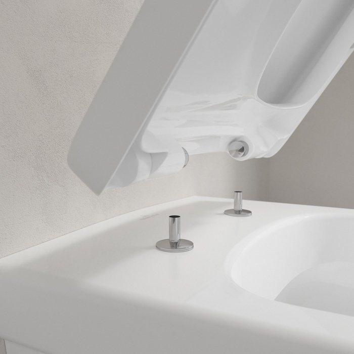 Унитаз подвесной Villeroy & Boch Architectura 5685HR01 безободковый с микролифтом, альпийский белый