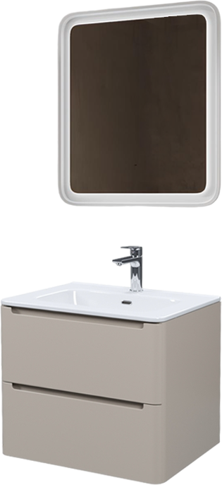 Мебель для ванной комнаты IDDIS Edifice 60 подвесная, капучино, раковина 0106000i28