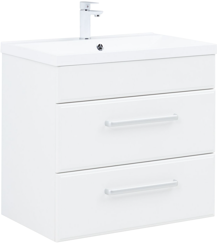 Тумба с раковиной Aquanet Лукка 58 белая глянцевая