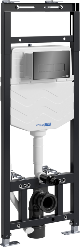 Система инсталляции для унитазов Wasserkraft Alme 15TLT.010.ME.PB03 с кнопкой смыва черной