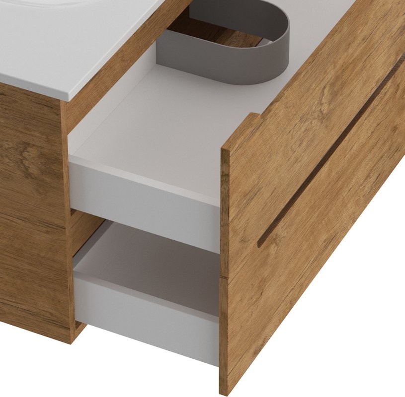 Мебель для ванной комнаты BelBagno Etna 100 rovere nature, раковина BB-8099-120-2