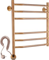 Полотенцесушитель электрический Secado Агата 2 65x55 см, подключение слева, бронза, лесенка, латунь