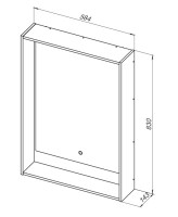 Мебель для ванной комнаты Aquanet Милан 60 подвесная, дуб светлый
