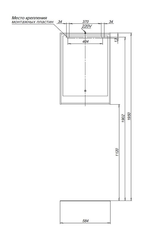 Мебель для ванной комнаты Aquanet Милан 60 подвесная, дуб светлый