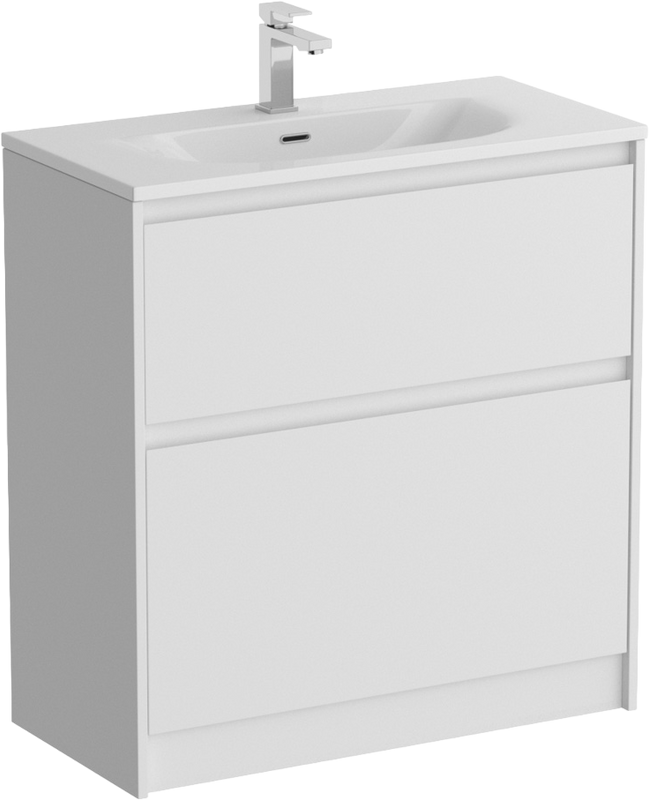 Тумба с раковиной BelBagno Kraft 39 80 напольная, bianco opaco, раковина BB-8099-3-80