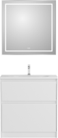 Тумба с раковиной BelBagno Kraft 39 80 напольная, bianco opaco, раковина BB-8099-3-80