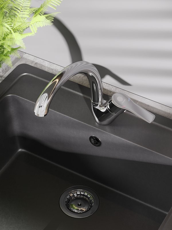 Смеситель для кухни Orange Dia M45-002cr хром