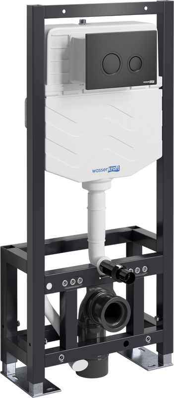 Система инсталляции для унитазов Wasserkraft Dill 61TLT.010.ME.MB01 с кнопкой смыва матовой черной