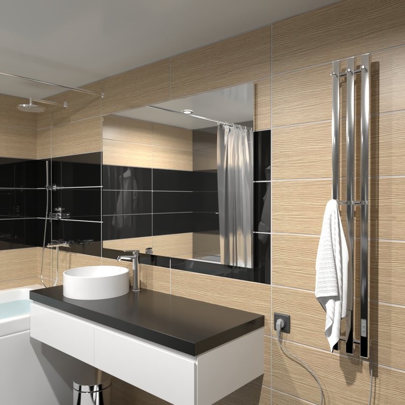 Полотенцесушитель электрический Маргроид Inaro профильный 120х15, с крючками, хром