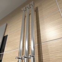 Полотенцесушитель электрический Маргроид Inaro профильный 120х15, с крючками, хром