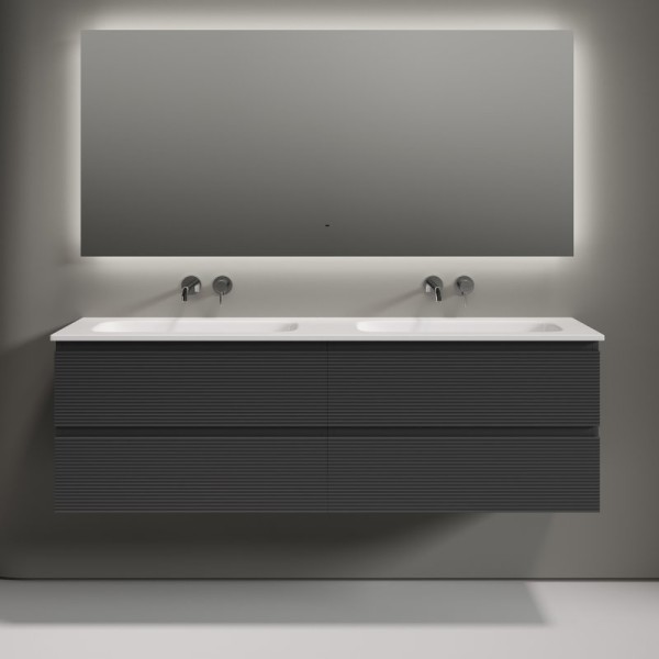 Тумба с раковиной Sancos Folk 160 подвесная, grey soft, раковина CN7023wx