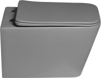 Унитаз подвесной SantiLine SL-5007MG с микролифтом, серый матовый