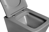 Унитаз подвесной SantiLine SL-5007MG с микролифтом, серый матовый