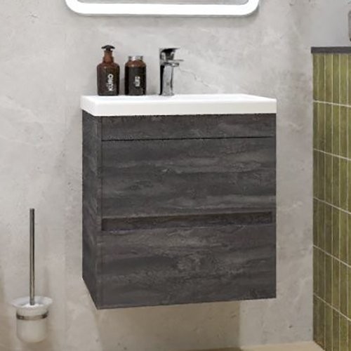 Тумба с раковиной Art&Max Family-M 50 подвесная, iron stone