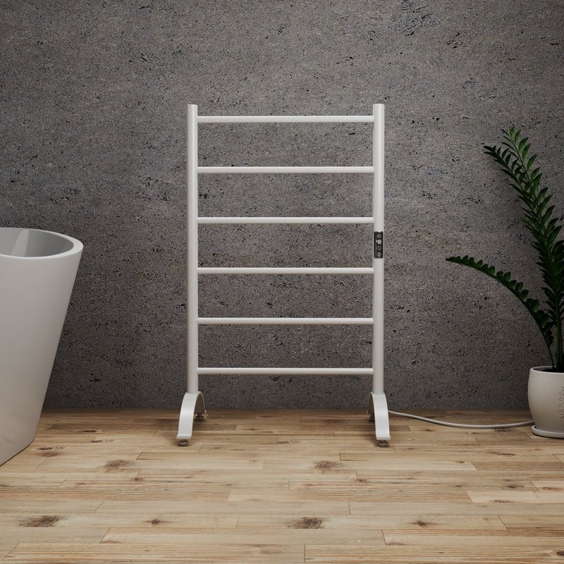 Полотенцесушитель электрический Bauedge Stil Floor AF0017 55x91 белый матовый