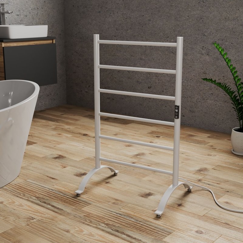 Полотенцесушитель электрический Bauedge Stil Floor AF0017 55x91 белый матовый