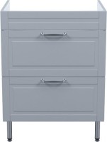 Мебель для ванной комнаты IDDIS Oxford 60 напольная, светло-серая, раковина 0136000i28