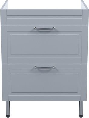 Мебель для ванной комнаты IDDIS Oxford 60 напольная, светло-серая, раковина 0136000i28