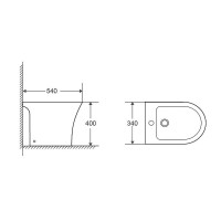 Биде напольное Azario Fretta Round AZ-1217C